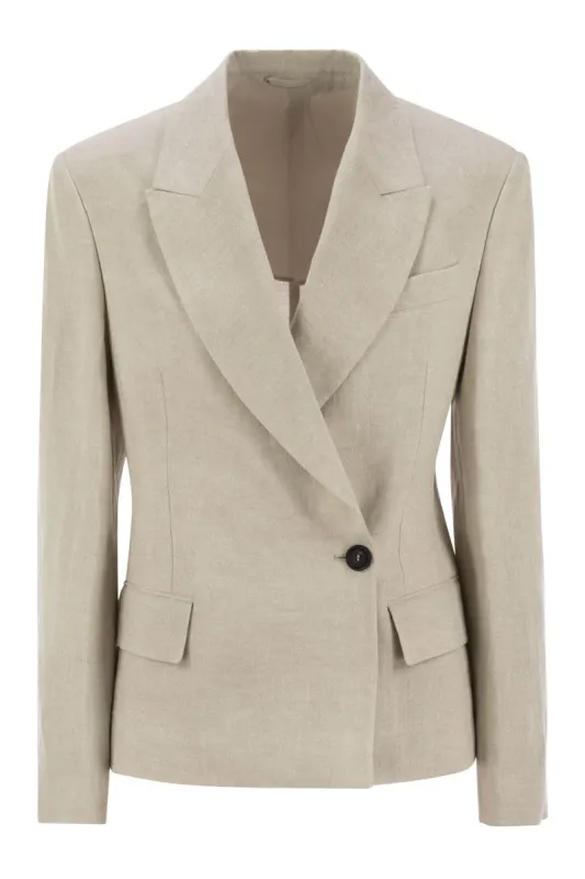SPARKLING LINEN CANVAS JACKET WITH JEWELLERY sold by Lord & Taylor