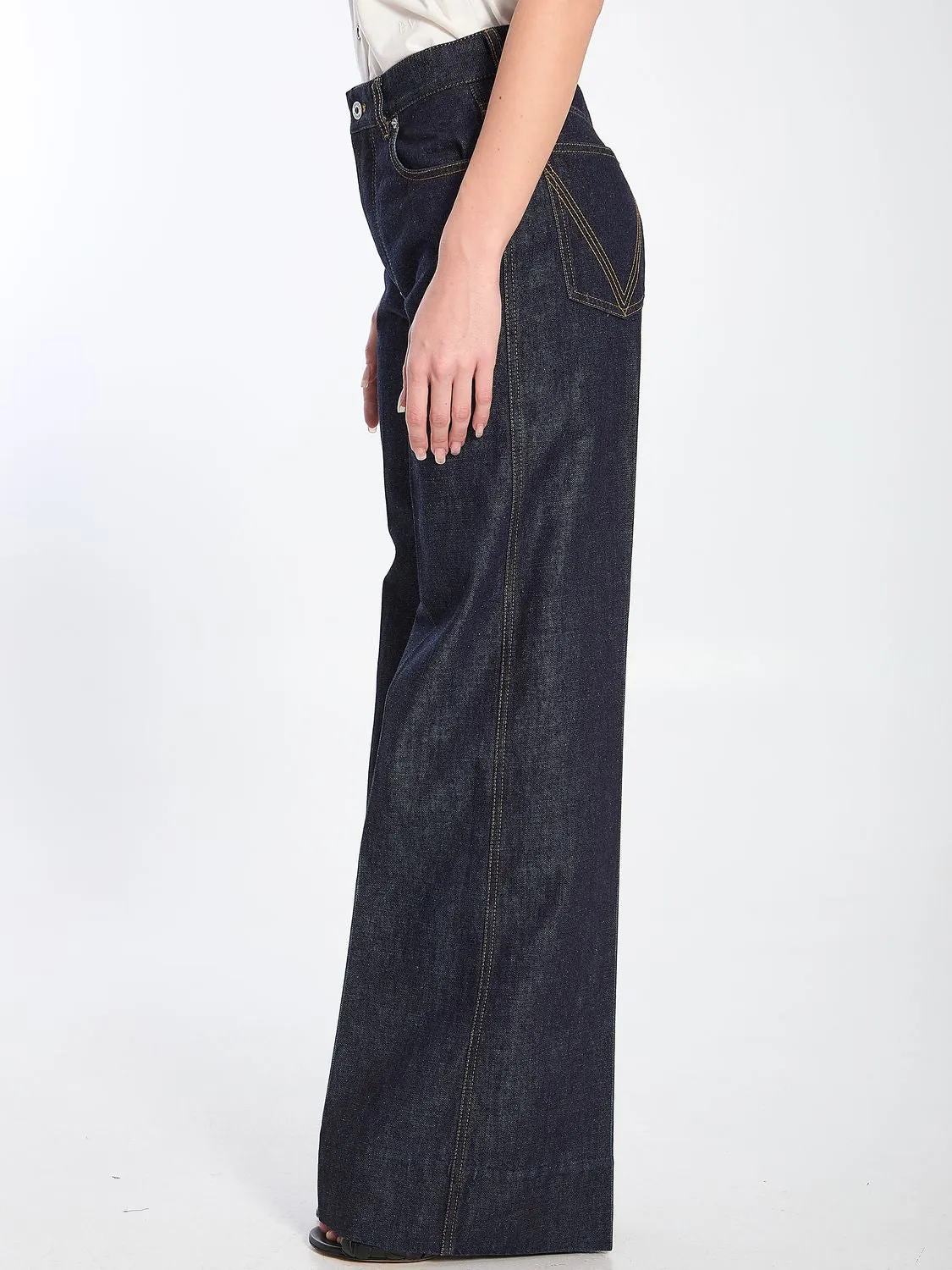 WIDE-LEG JEANS sold by Lord & Taylor product image thumbnail 3