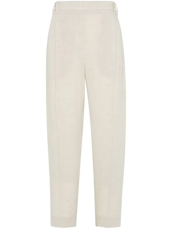 SLOUCHY TROUSERS IN SPARKLING LINEN CANVAS WITH JEWELLERY sold by Lord & Taylor