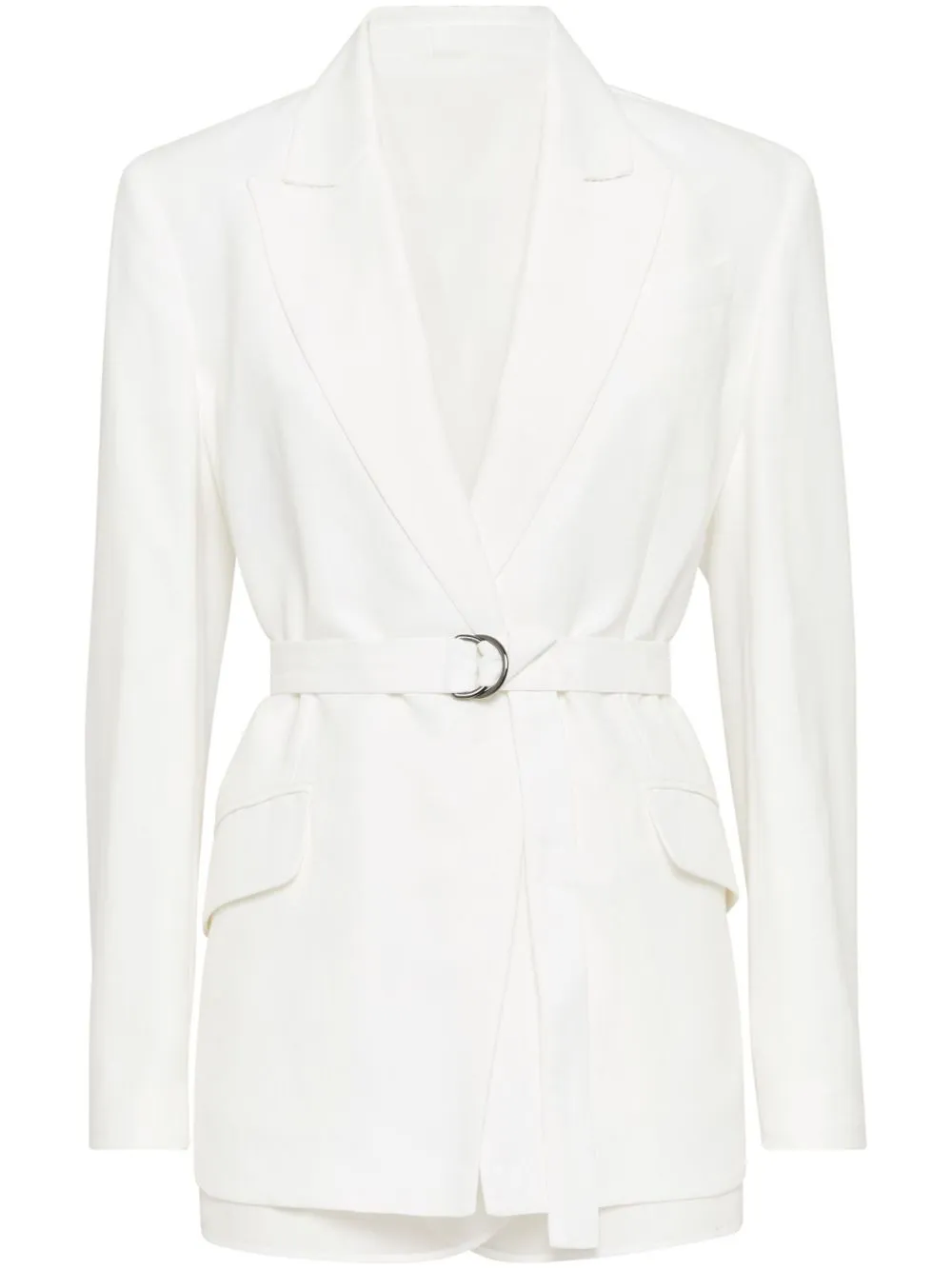FLUID VISCOSE AND LINEN TWILL JACKET WITH BELT AND NECKLACE sold by Lord & Taylor