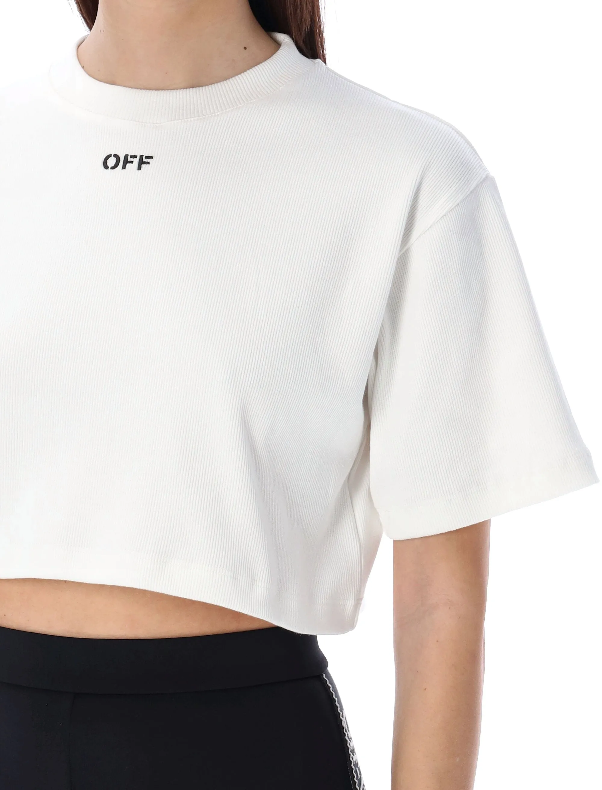 OFF STAMP RIB CROPPED TEE sold by Lord & Taylor product image thumbnail 3
