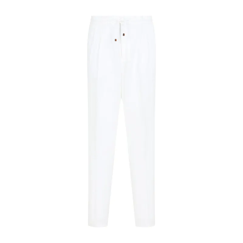 LINEN BLEND DRAWSTRING TROUSERS sold by Lord & Taylor
