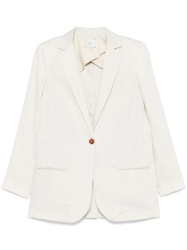 STRIPED SINGLE-BREASTED BLAZER JACKET sold by Lord & Taylor