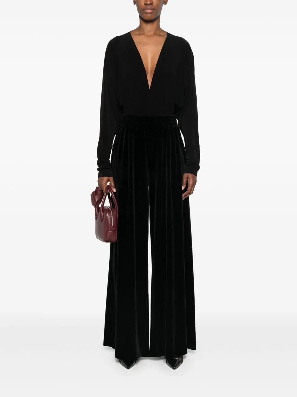 V-NECKED BODYSUIT sold by Lord & Taylor product image thumbnail 2