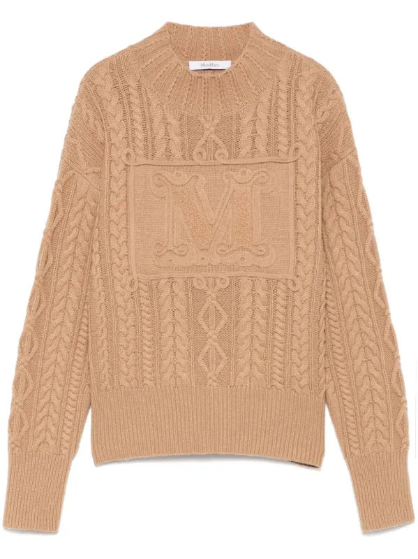 WOOL AND CASHMERE CREWNECK JUMPER made by MaxMara