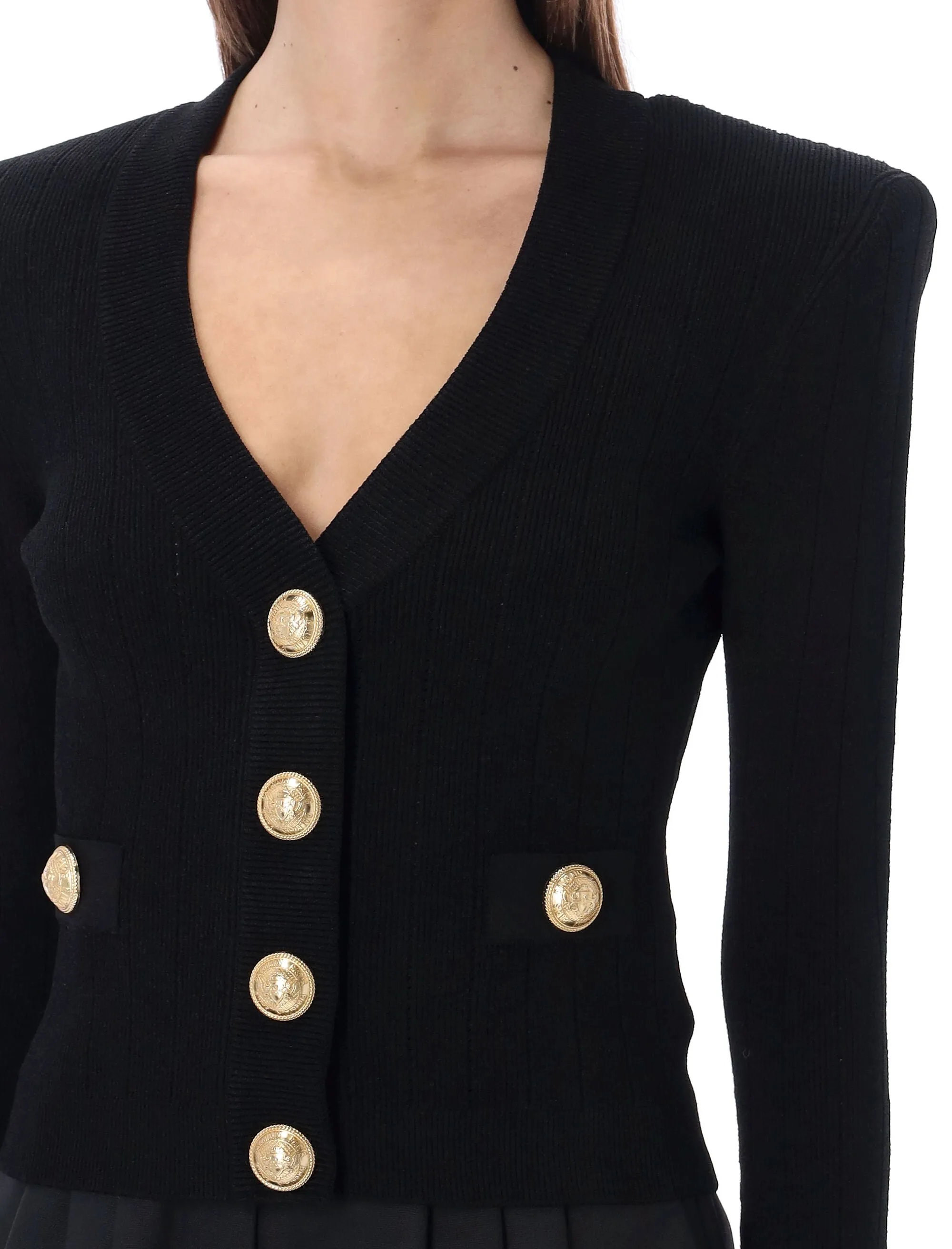GOLD BUTTONS KNIT CARDIGAN sold by Lord & Taylor product image thumbnail 3