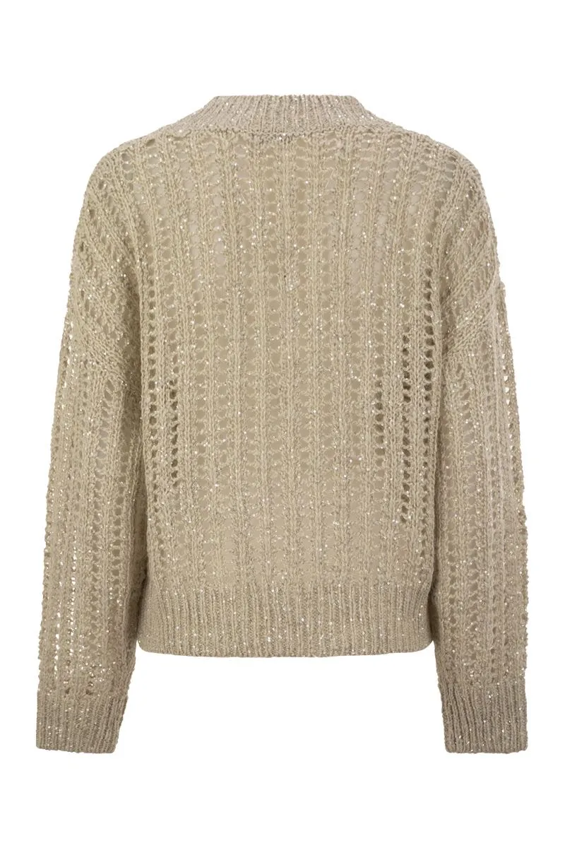 SILK AND LINEN V-NECK SWEATER sold by Lord & Taylor product image thumbnail 2