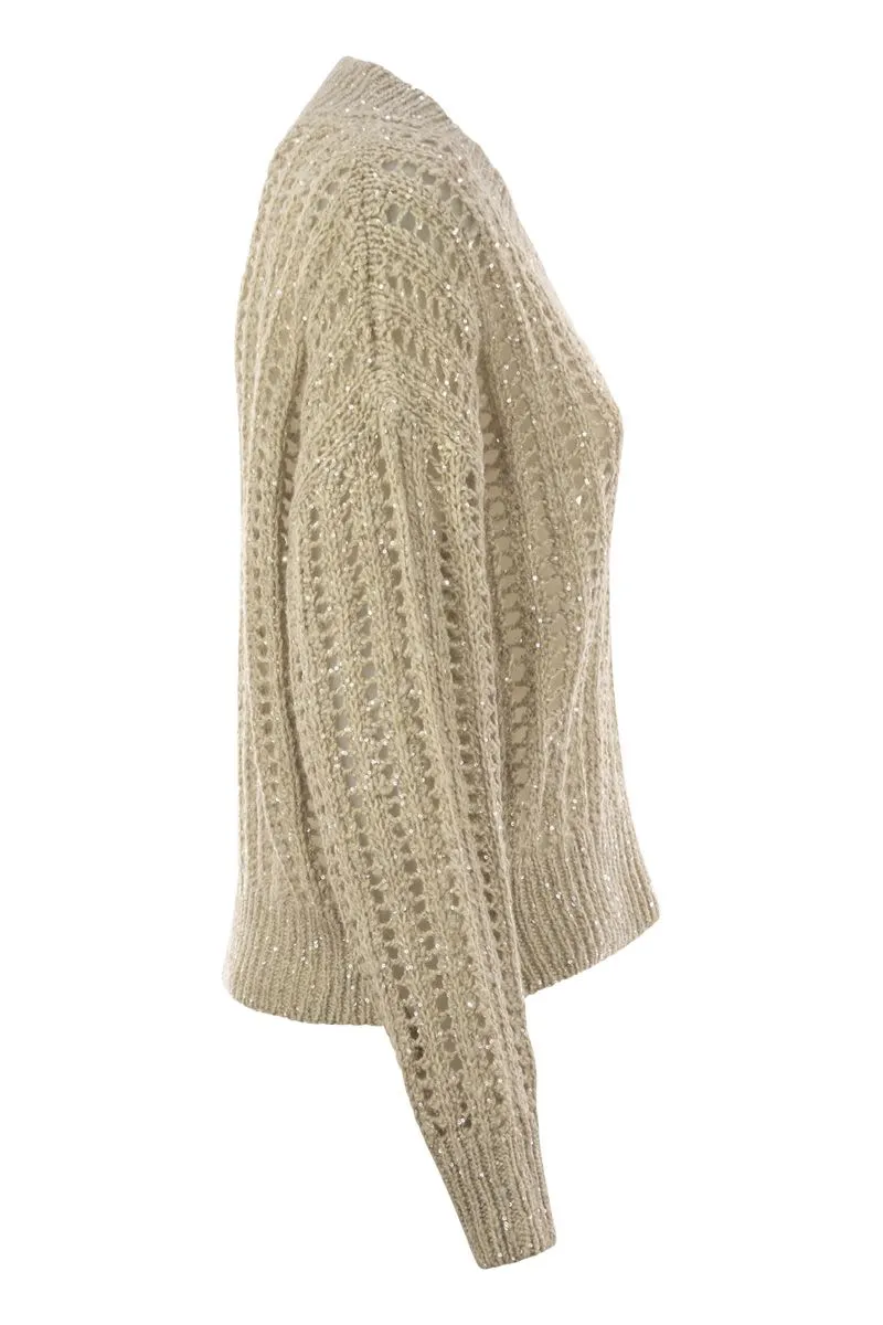 SILK AND LINEN V-NECK SWEATER sold by Lord & Taylor product image thumbnail 3