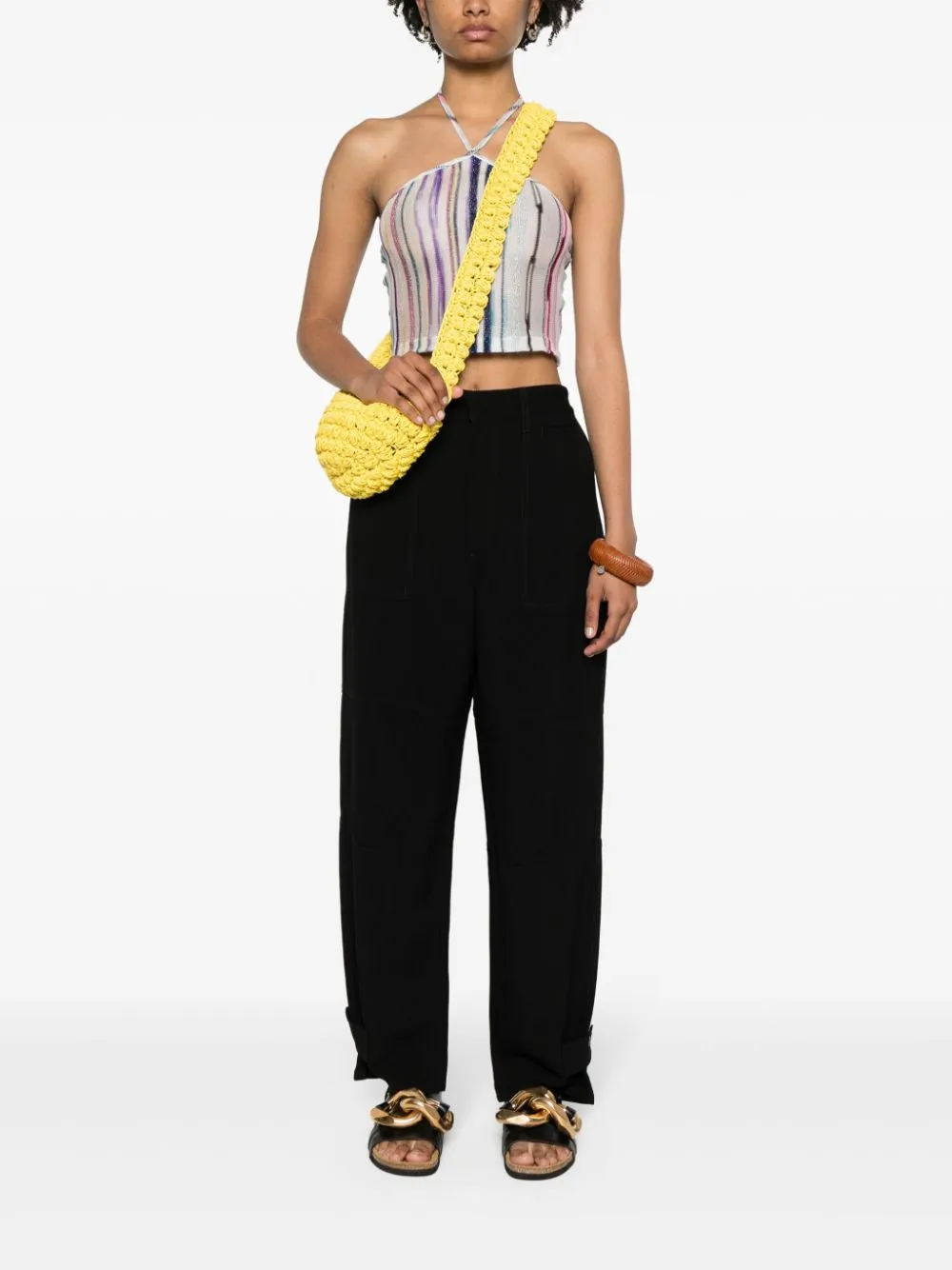 LINEN BLEND CARGO TROUSERS sold by Lord & Taylor product image thumbnail 4