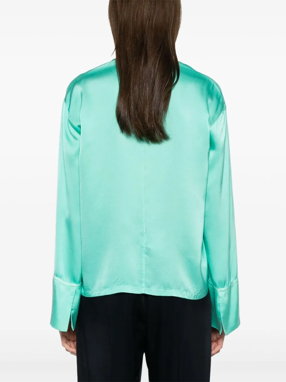 SILK V-NECKED BLOUSE sold by Lord & Taylor product image thumbnail 2