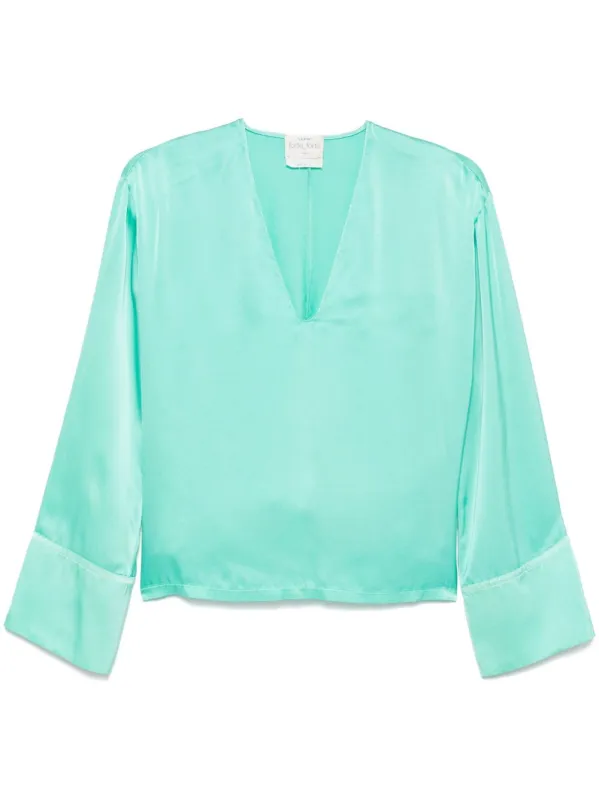 SILK V-NECKED BLOUSE sold by Lord & Taylor
