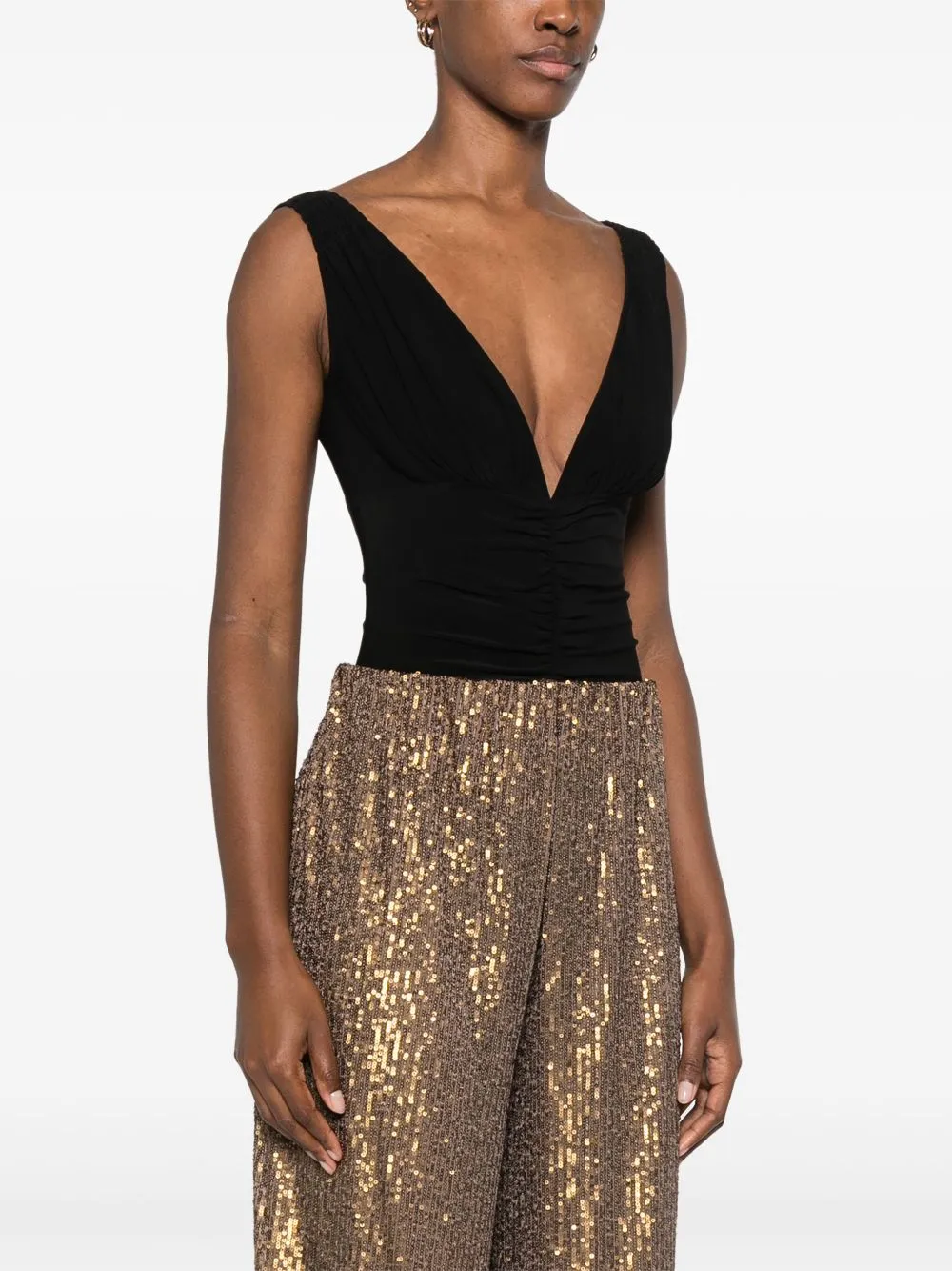 V-NECKED BODYSUIT sold by Lord & Taylor product image thumbnail 2