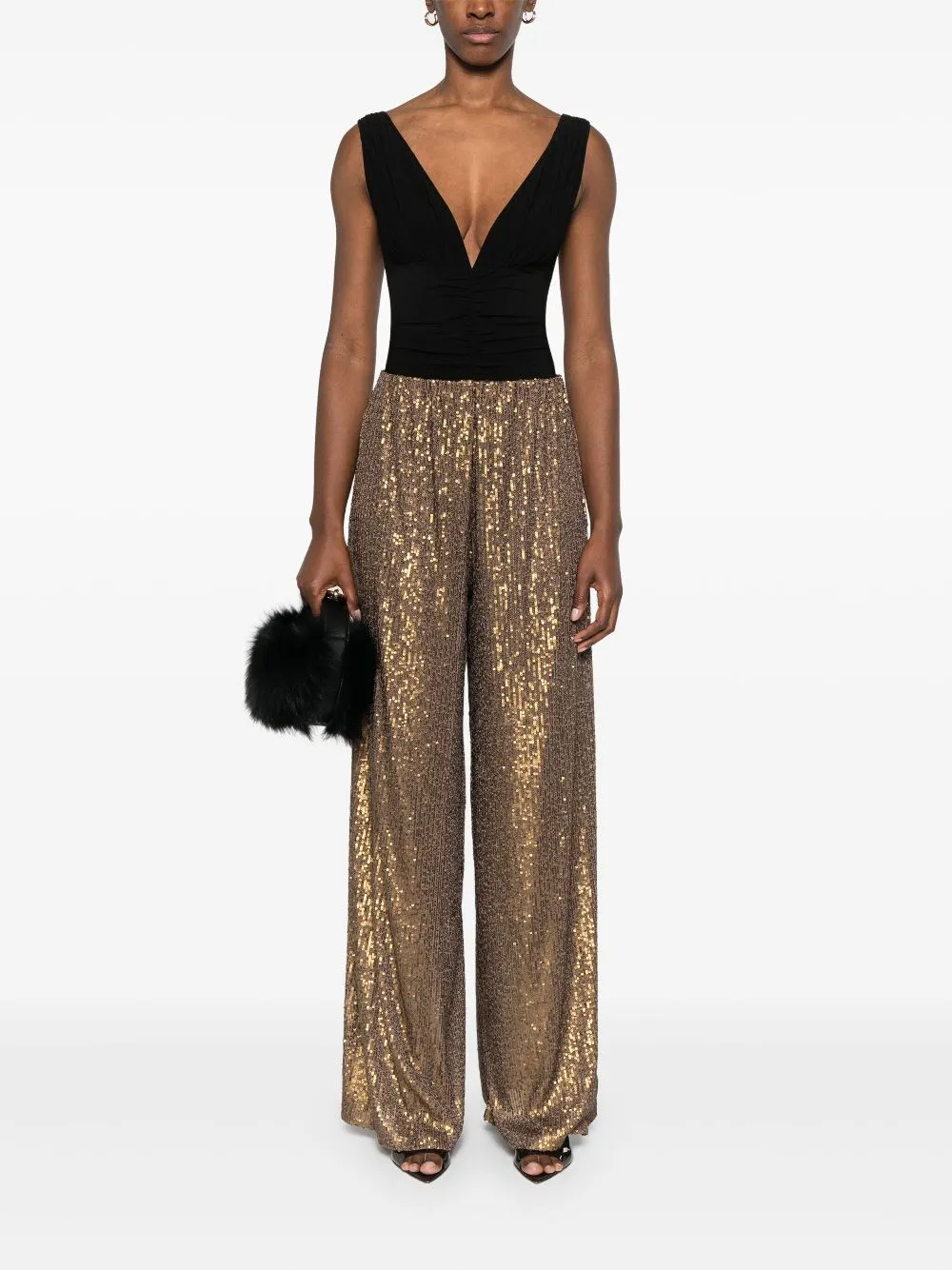 V-NECKED BODYSUIT sold by Lord & Taylor product image thumbnail 5