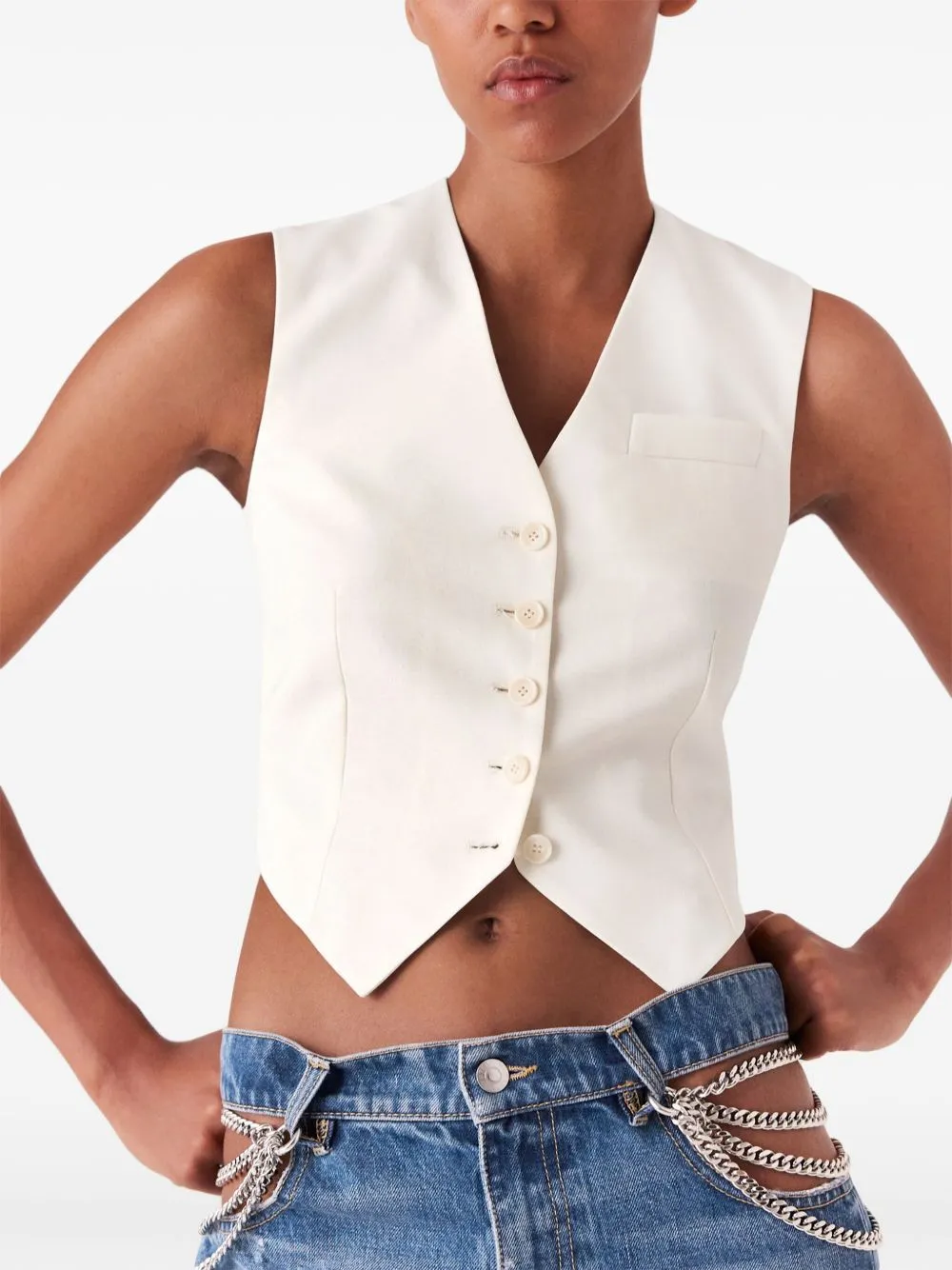 WOOL CROPPED VEST sold by Lord & Taylor product image thumbnail 2