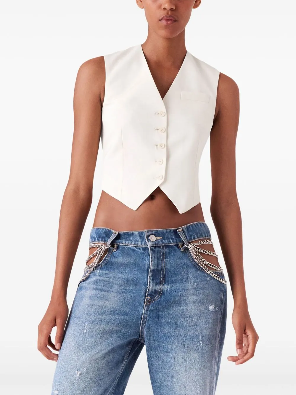 WOOL CROPPED VEST sold by Lord & Taylor product image thumbnail 4
