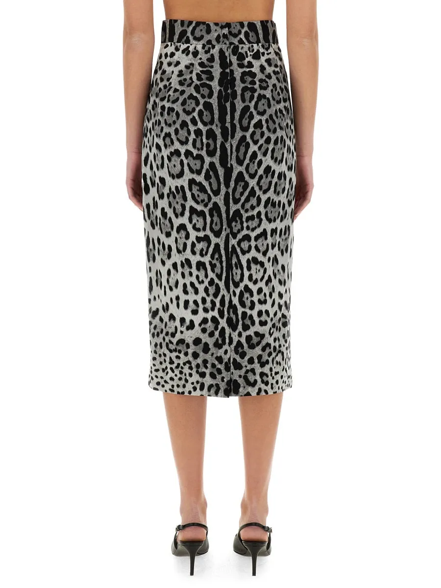 LEOPARD PRINT CHARMEUSE LONGUETTE SKIRT sold by Lord & Taylor product image thumbnail 3