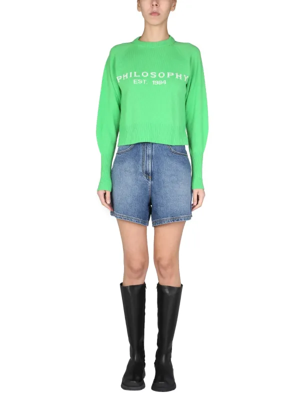 SWEATER WITH LOGO INLAY sold by Lord & Taylor