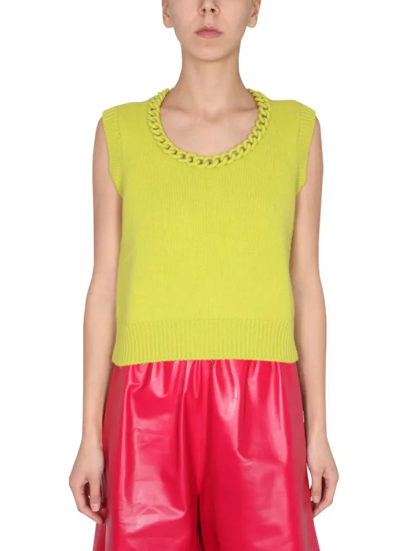 VEST WITH CROCHET CHAIN sold by Lord & Taylor