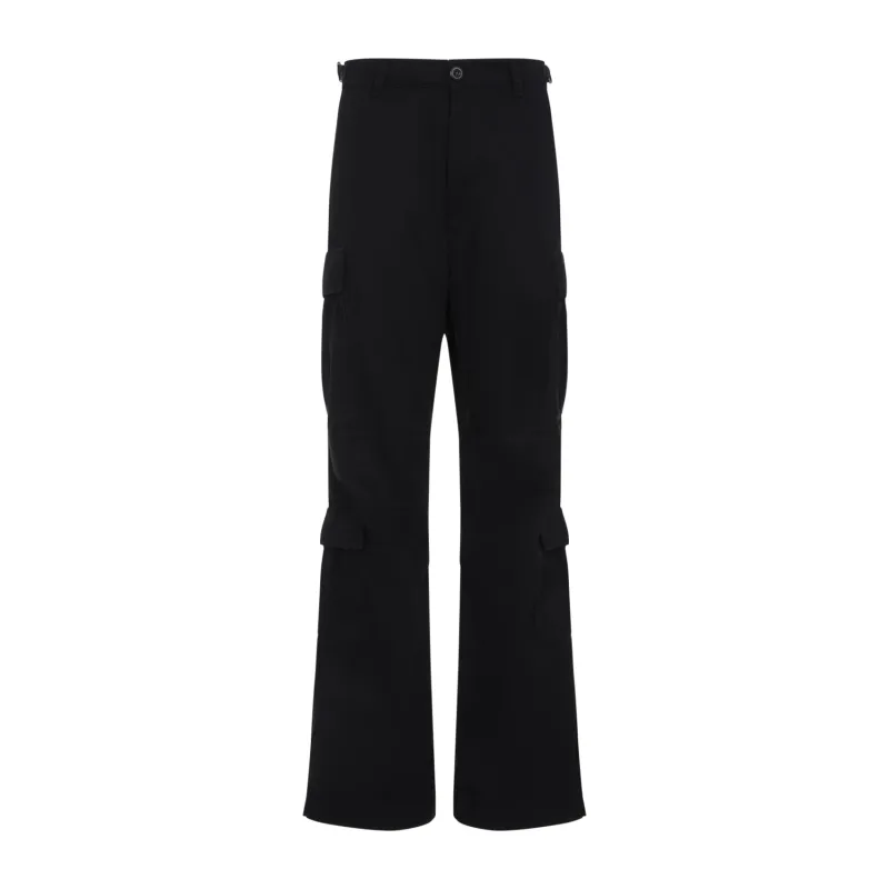BLACK CARGO PANTS IN COTTON BLEND sold by Lord & Taylor