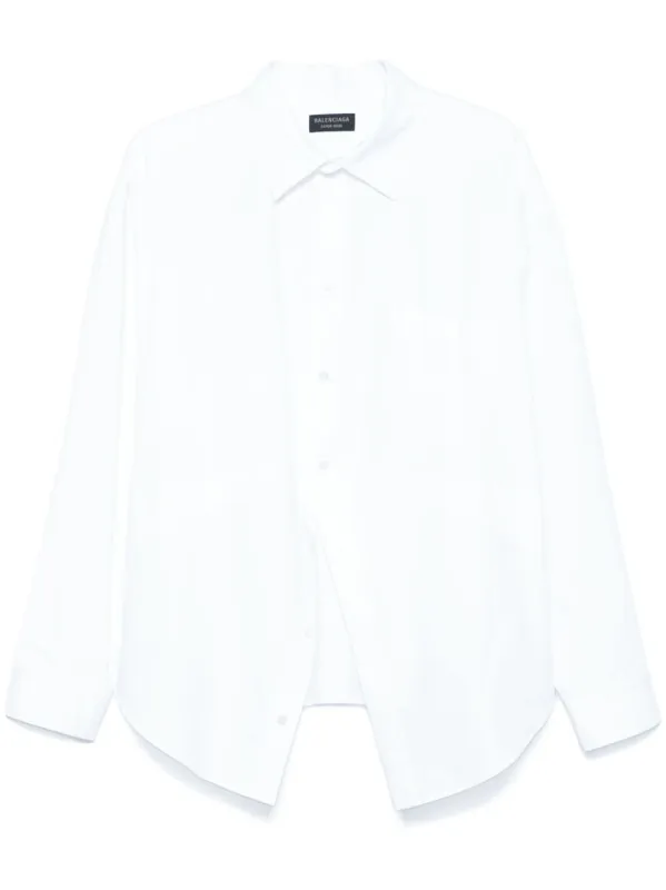 ASYMMETRICAL WHITE COTTON SHIRT sold by Lord & Taylor