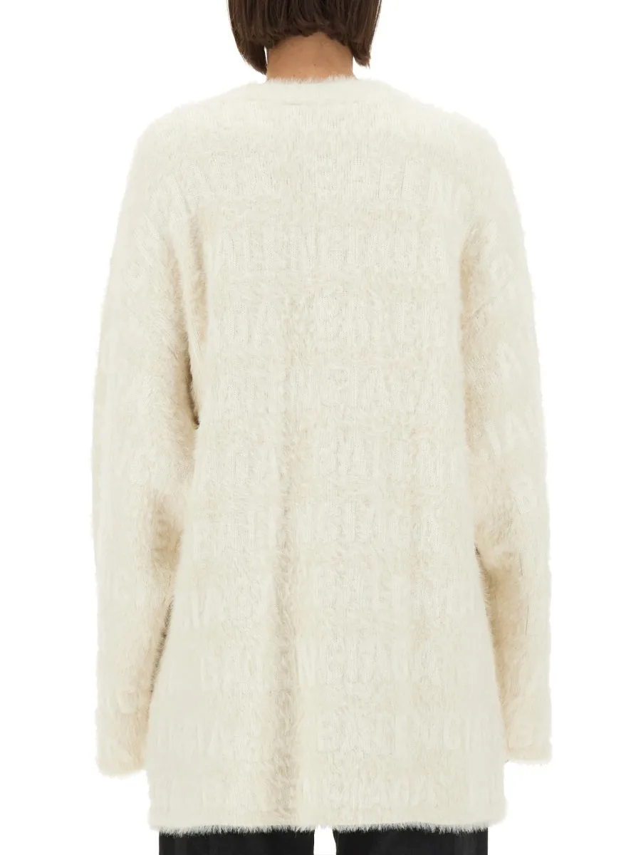 LOGO JACQUARD FAUX FUR CARDIGAN sold by Lord & Taylor product image thumbnail 3