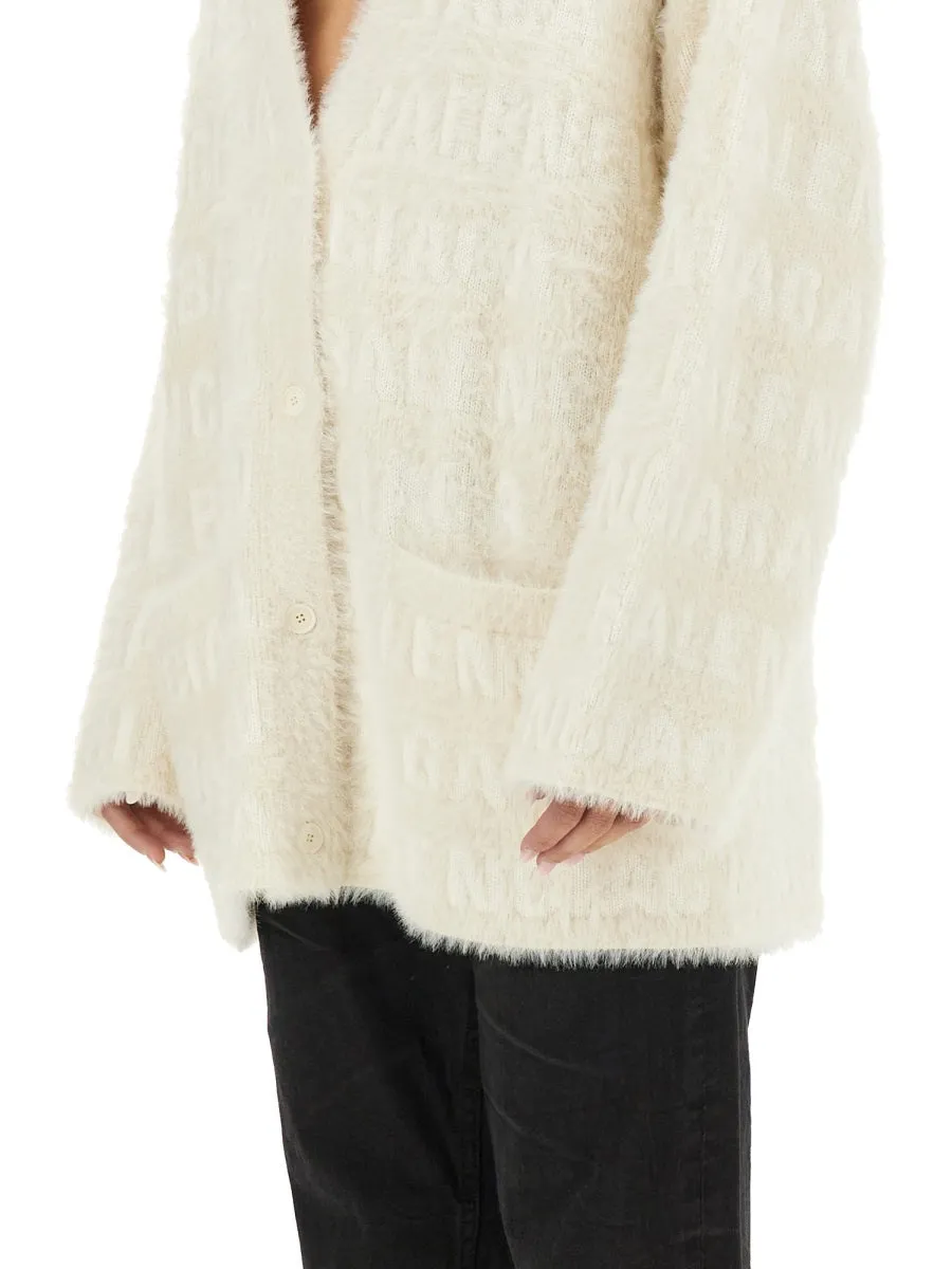 LOGO JACQUARD FAUX FUR CARDIGAN sold by Lord & Taylor product image thumbnail 4