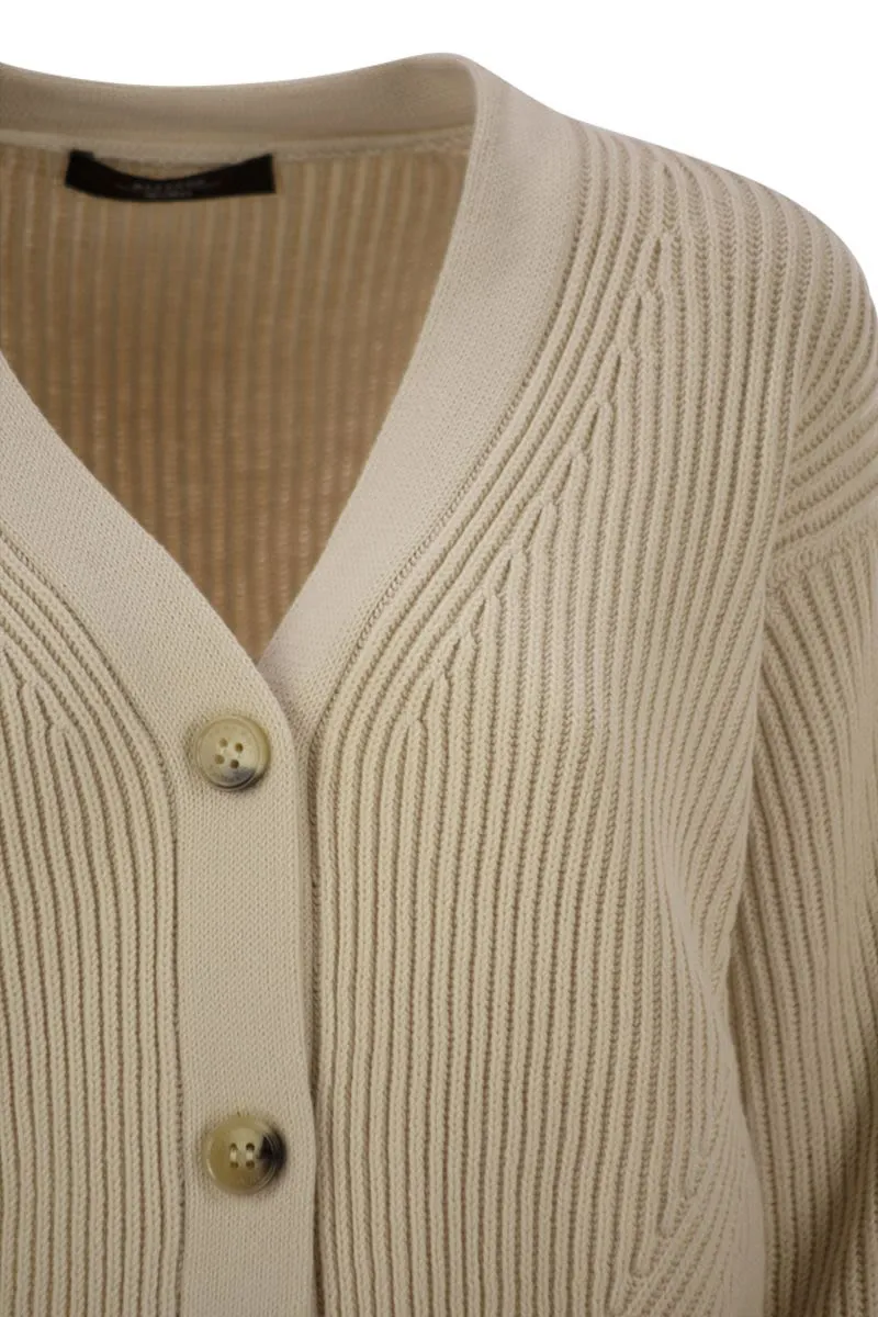 NIRVANA - RIBBED COTTON YARN CARDIGAN sold by Lord & Taylor product image thumbnail 4