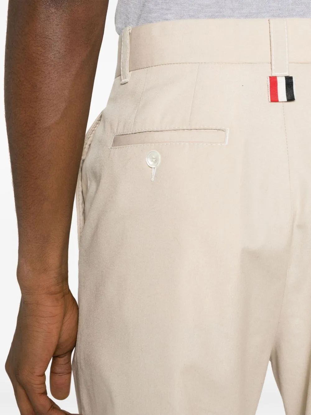 KHAKI TAILORED CROPPED STRAIGHT TROUSERS sold by Lord & Taylor product image thumbnail 3