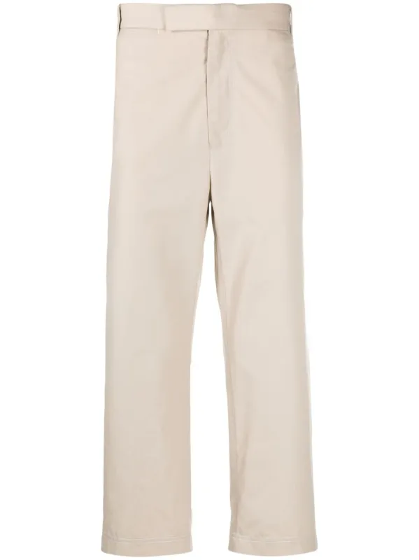 KHAKI TAILORED CROPPED STRAIGHT TROUSERS sold by Lord & Taylor