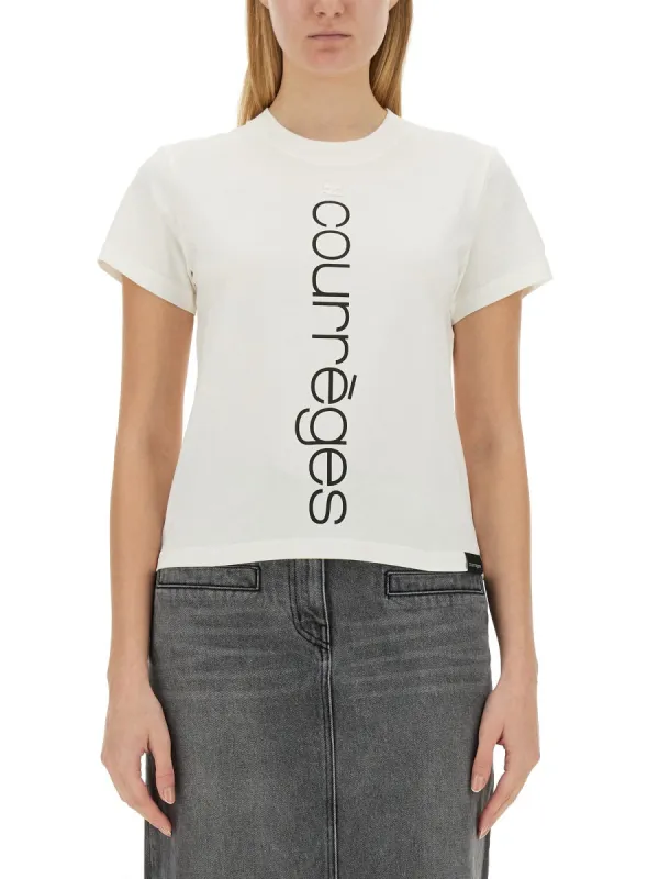 T SHIRT WITH LOGO made by Courreges