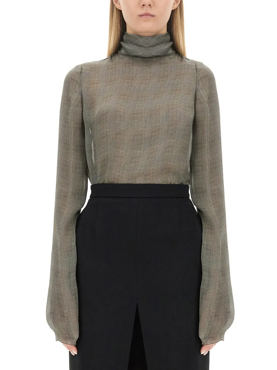 SILK CHARMEUSE TURTLENECK BLOUSE sold by Lord & Taylor