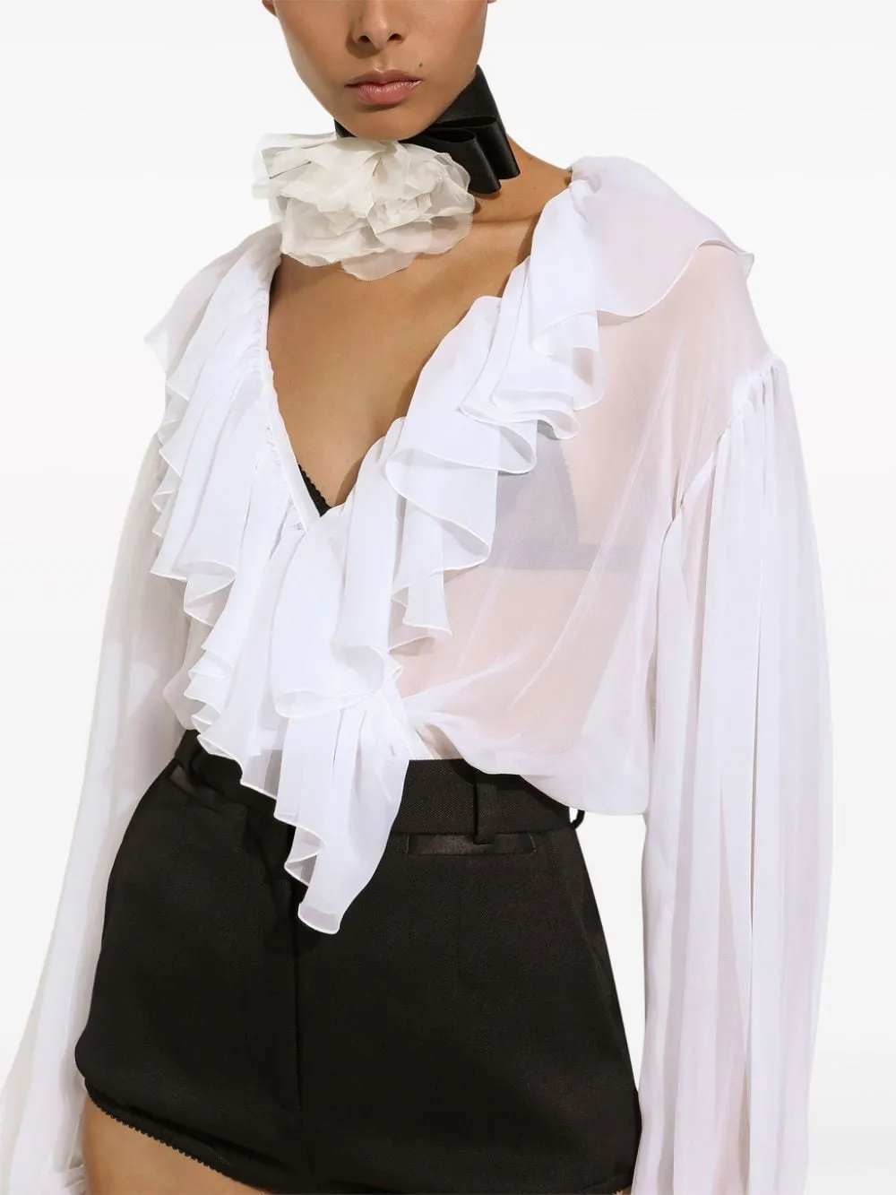 CHIFFON BLOUSE WITH RUFFLES sold by Lord & Taylor product image thumbnail 3