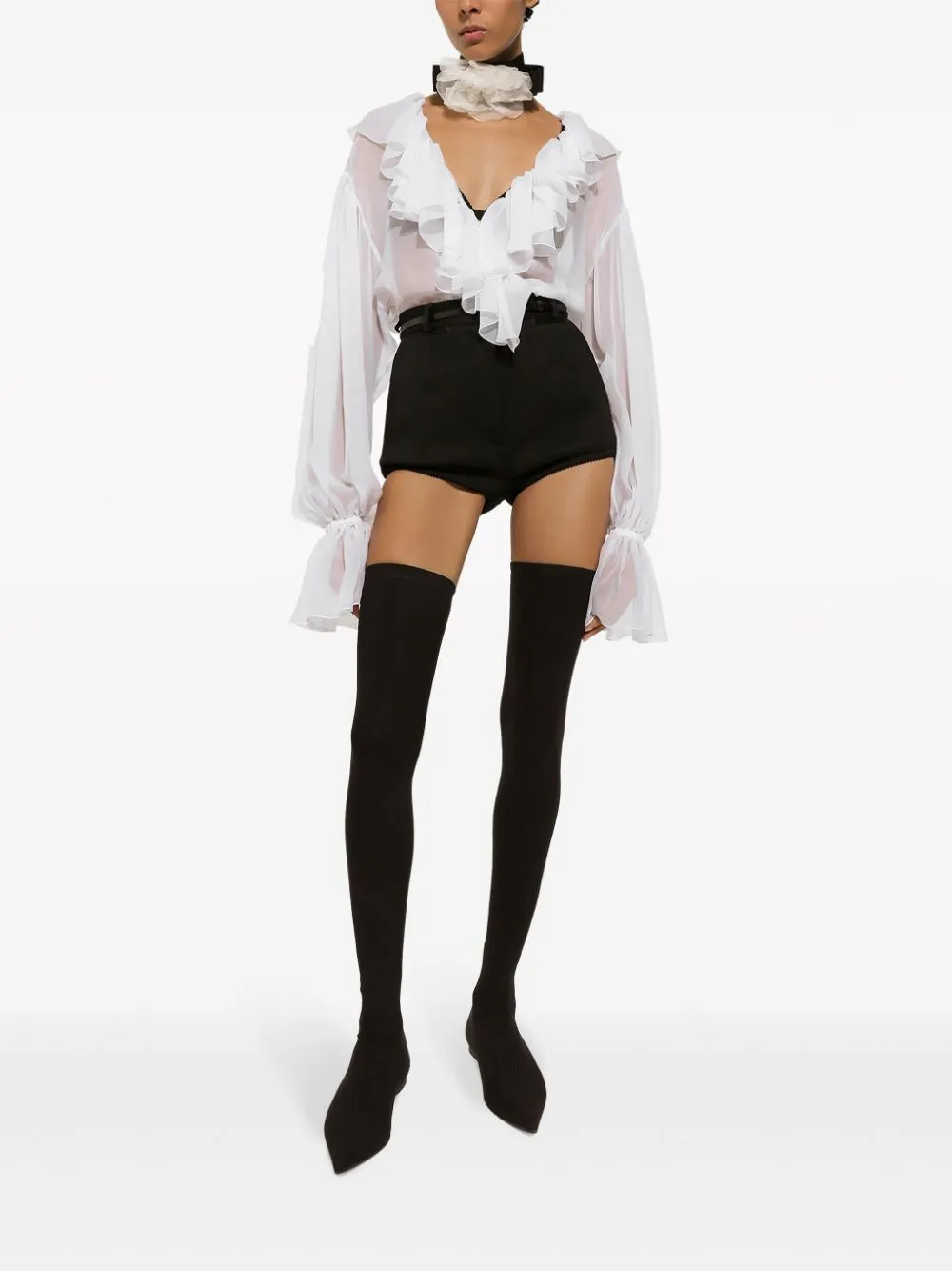 CHIFFON BLOUSE WITH RUFFLES sold by Lord & Taylor product image thumbnail 2