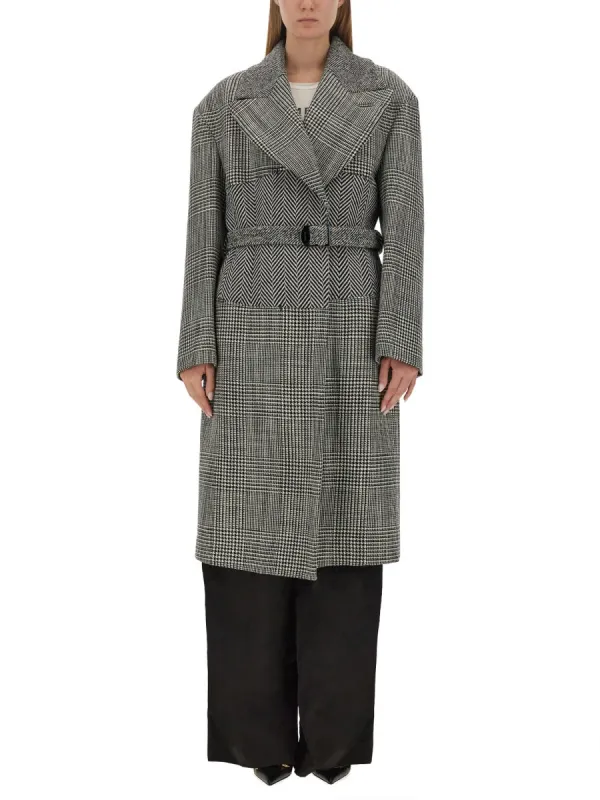 WOOL PATCHWORK COAT sold by Lord & Taylor