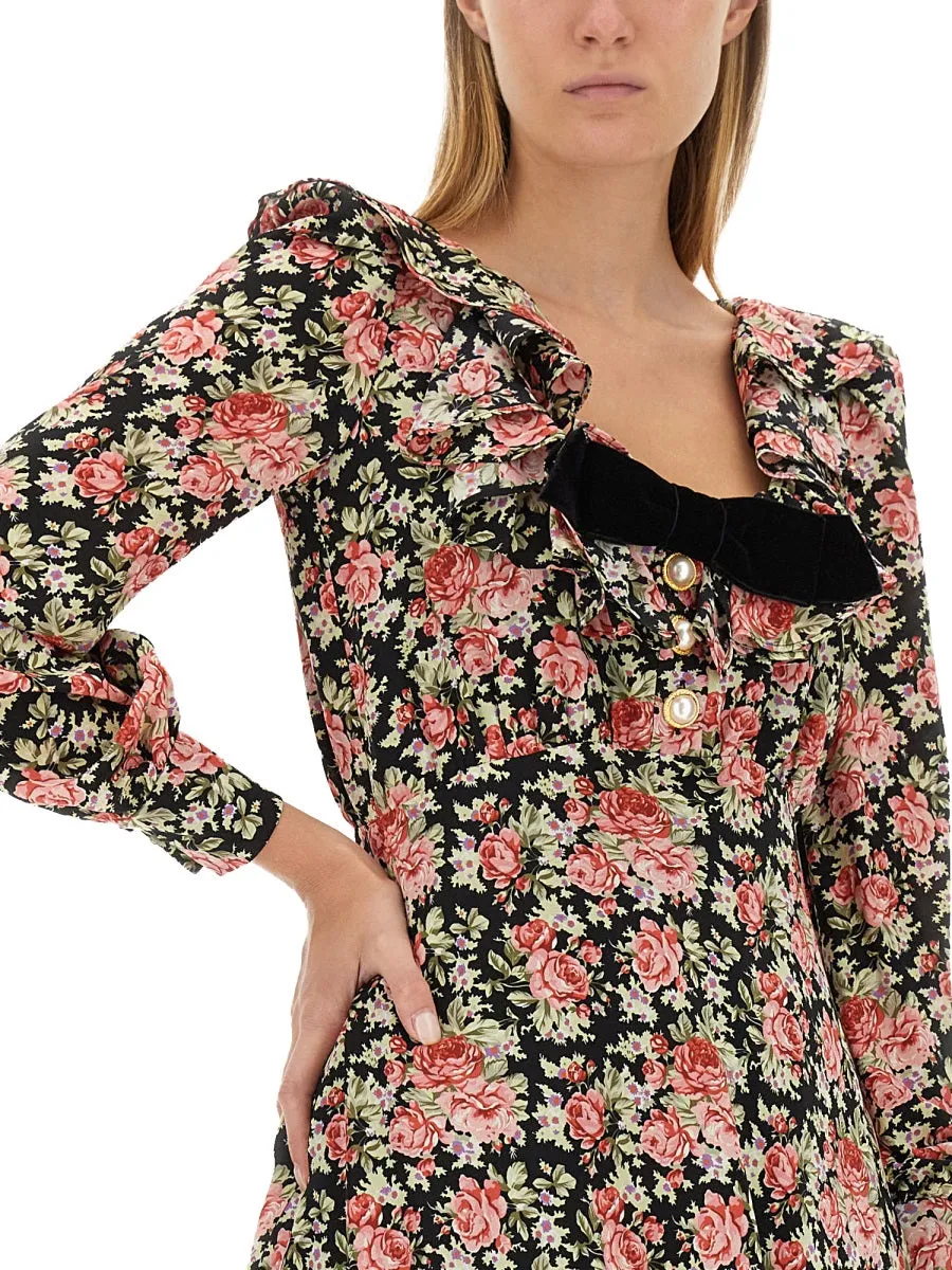 FLOWER PRINT MINI DRESS sold by Lord & Taylor product image thumbnail 4