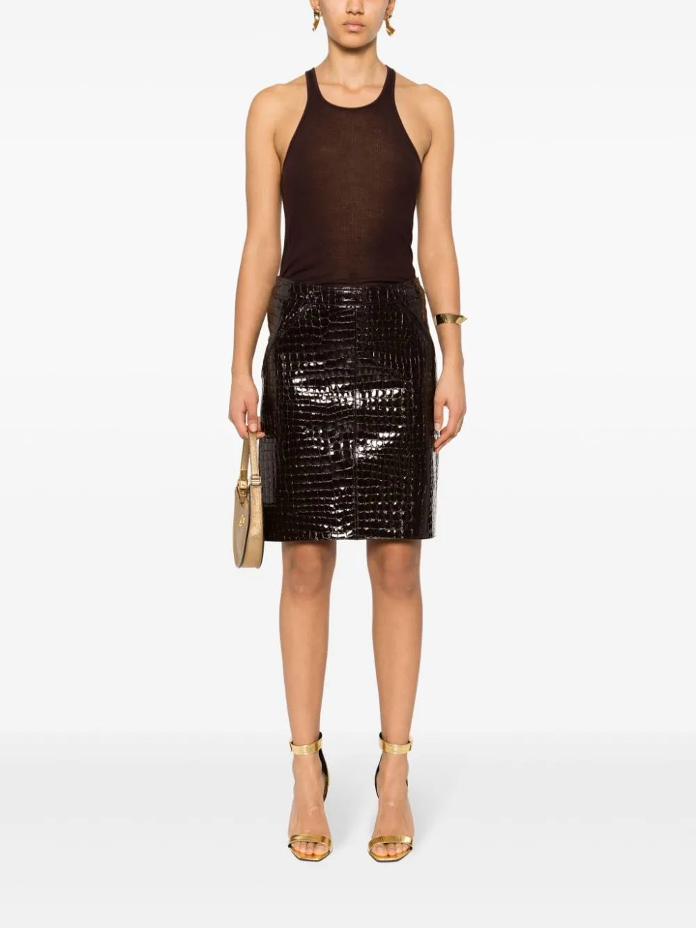 LEATHER SKIRT sold by Lord & Taylor product image thumbnail 5