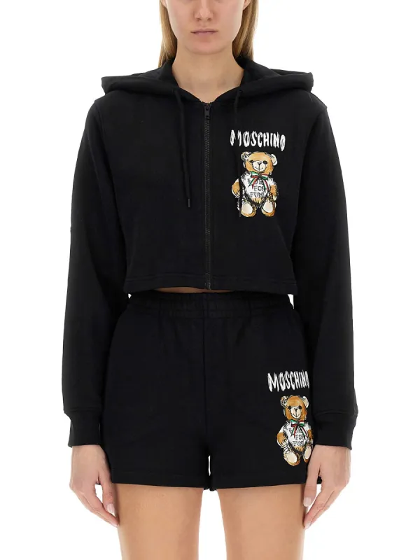 CROPPED SWEATSHIRT WITH TEDDY BEAR LOGO sold by Lord & Taylor
