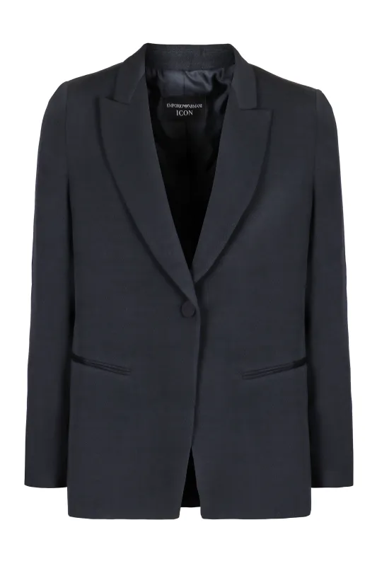 SINGLE-BREASTED ONE BUTTON JACKET sold by Lord & Taylor