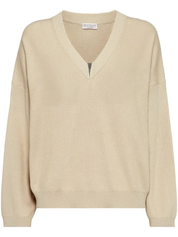 COTTON V-NECKED SWEATER sold by Lord & Taylor