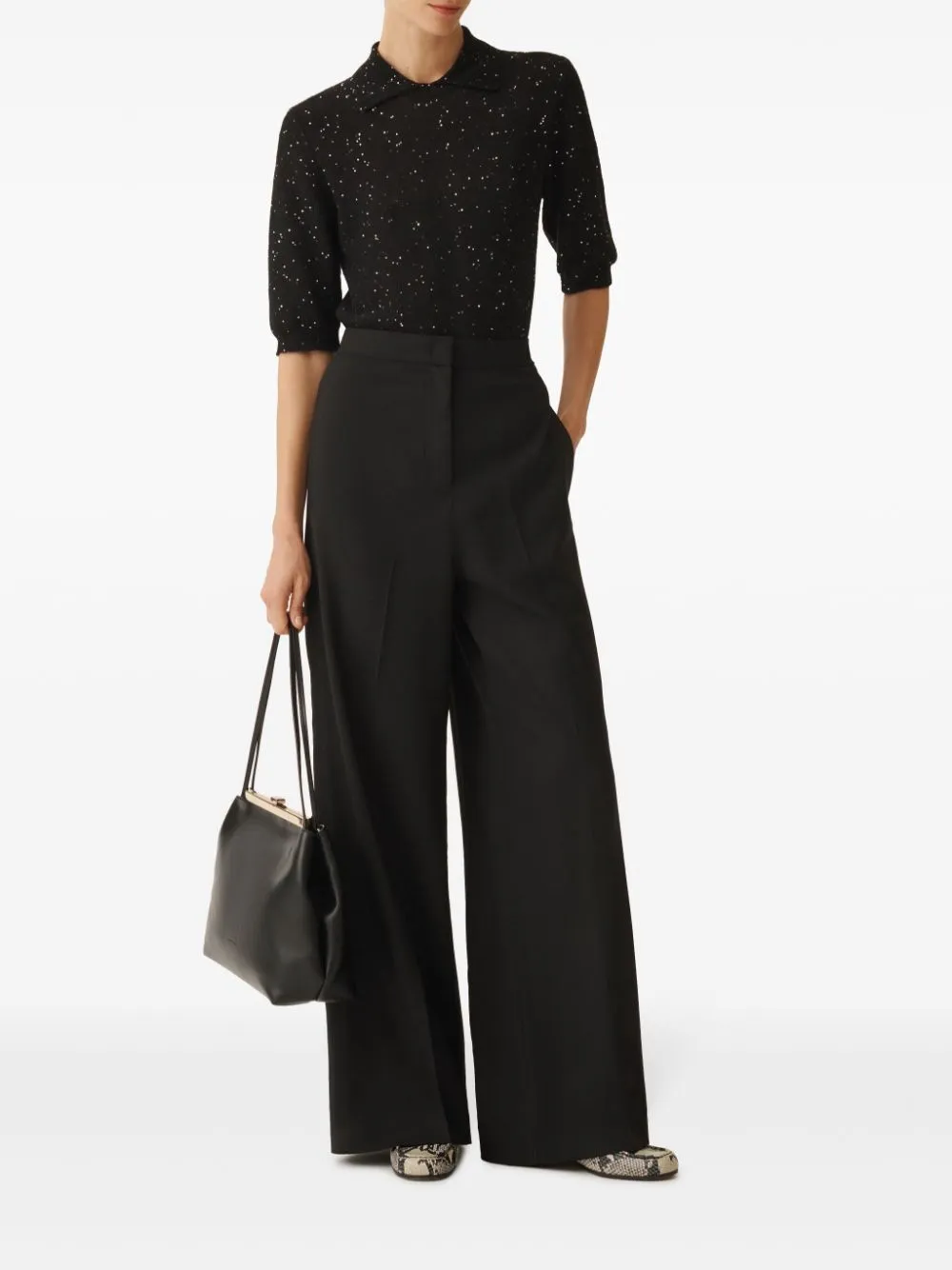 SEQUINED WOOL POLO SHIRT sold by Lord & Taylor product image thumbnail 4