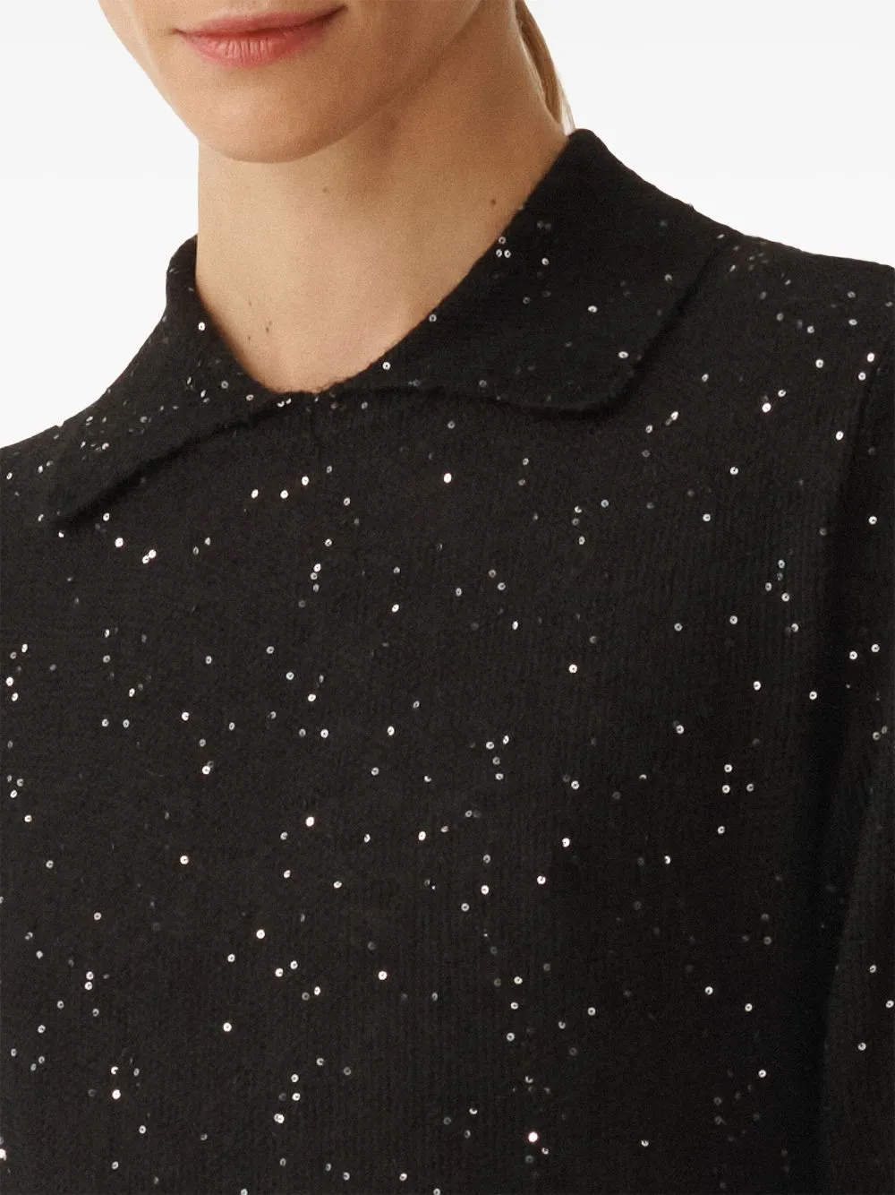 SEQUINED WOOL POLO SHIRT sold by Lord & Taylor product image thumbnail 3