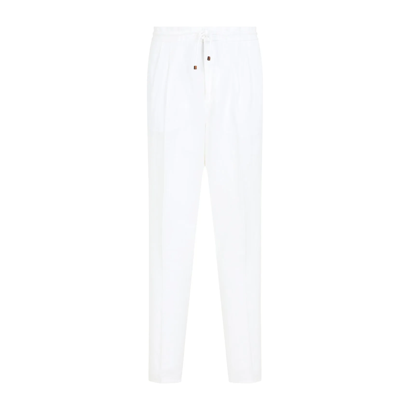 LEISURE FIT TROUSERS IN LINEN AND COTTON GABARDINE WITH DRAWSTRING AND DOUBLE DARTS sold by Lord & Taylor
