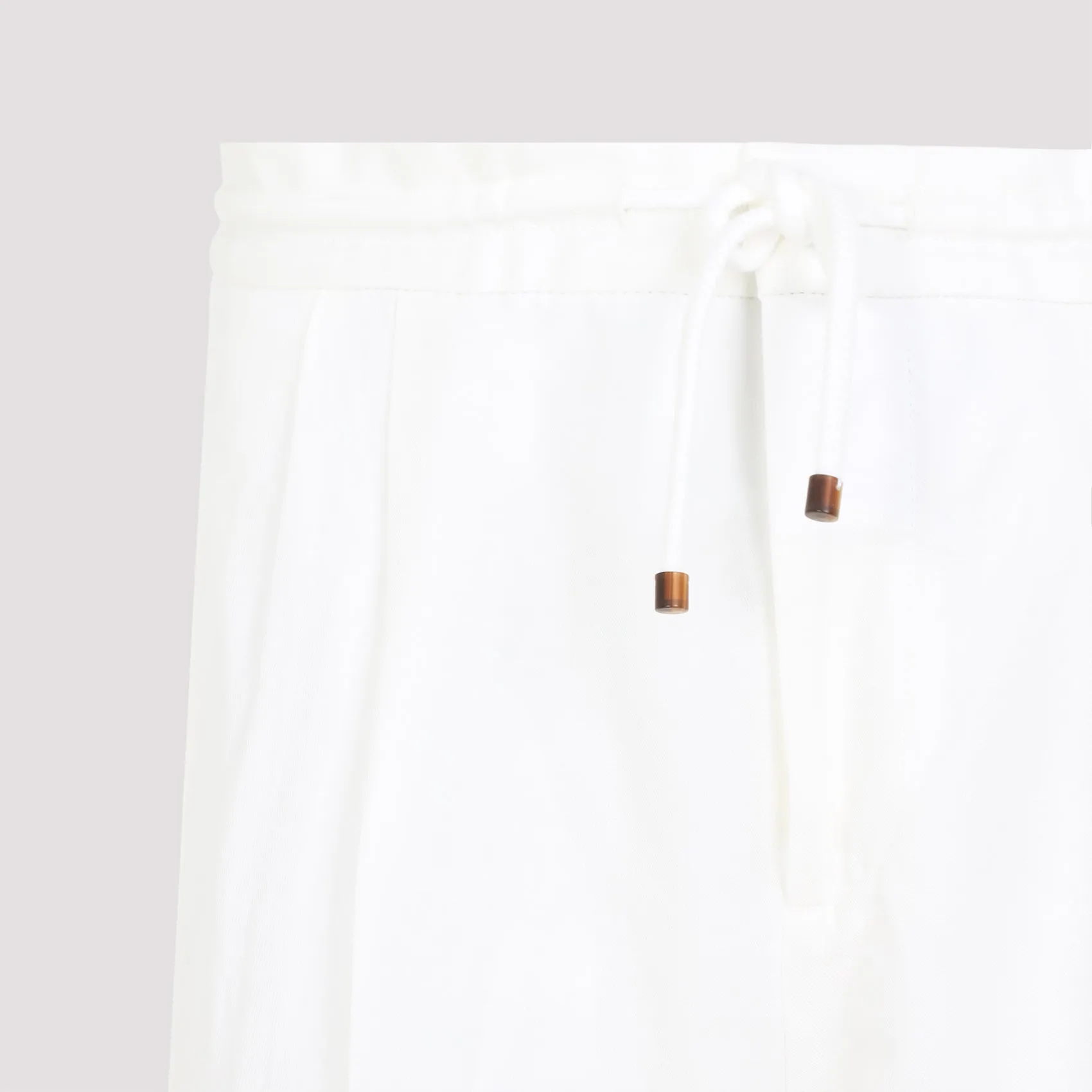 LEISURE FIT TROUSERS IN LINEN AND COTTON GABARDINE WITH DRAWSTRING AND DOUBLE DARTS sold by Lord & Taylor product image thumbnail 4