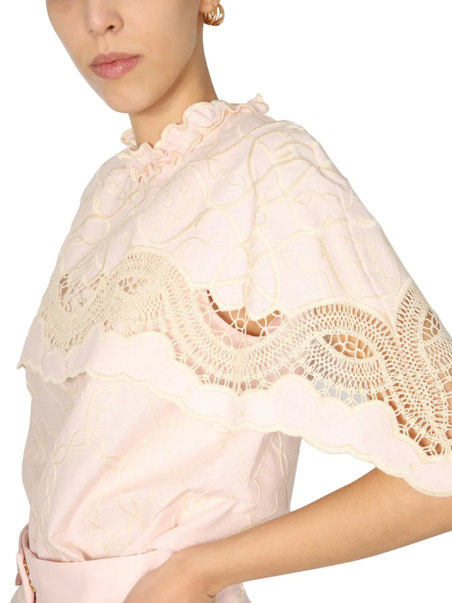 EMBROIDERED CAPE TOP sold by Lord & Taylor product image thumbnail 4