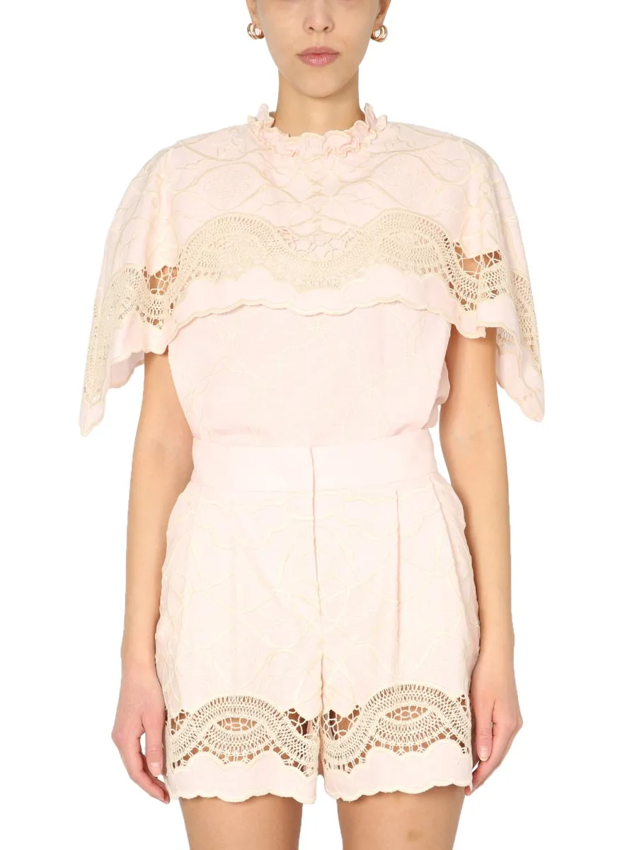 EMBROIDERED CAPE TOP sold by Lord & Taylor