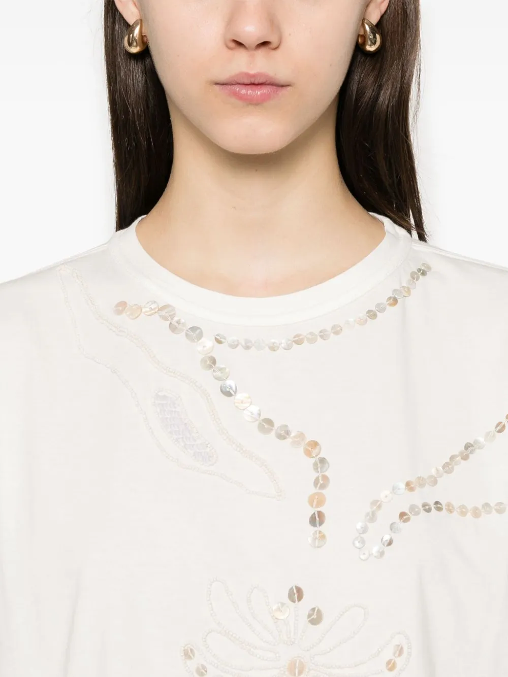 EMBROIDERED COTTON T-SHIRT sold by Lord & Taylor product image thumbnail 2