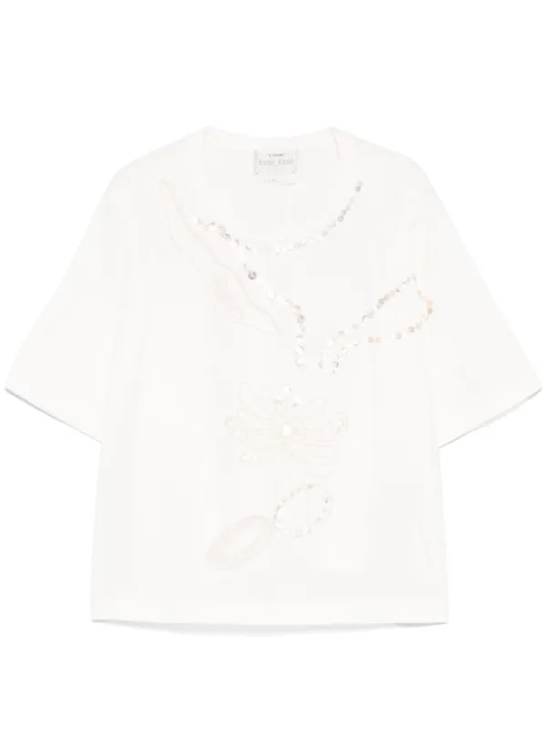 EMBROIDERED COTTON T-SHIRT sold by Lord & Taylor