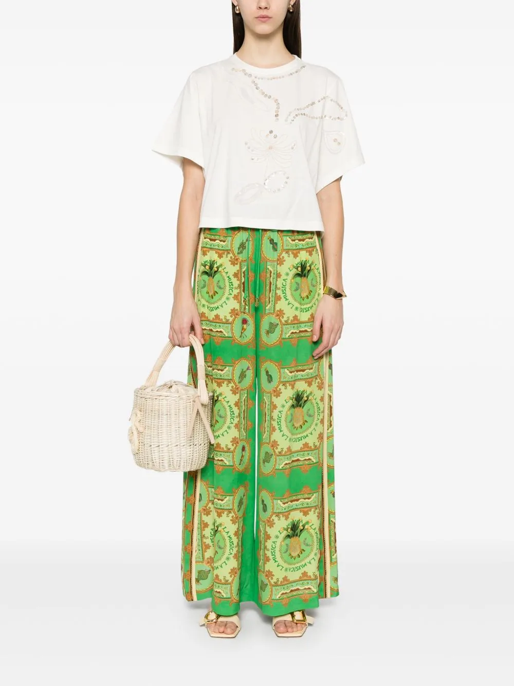 EMBROIDERED COTTON T-SHIRT sold by Lord & Taylor product image thumbnail 3