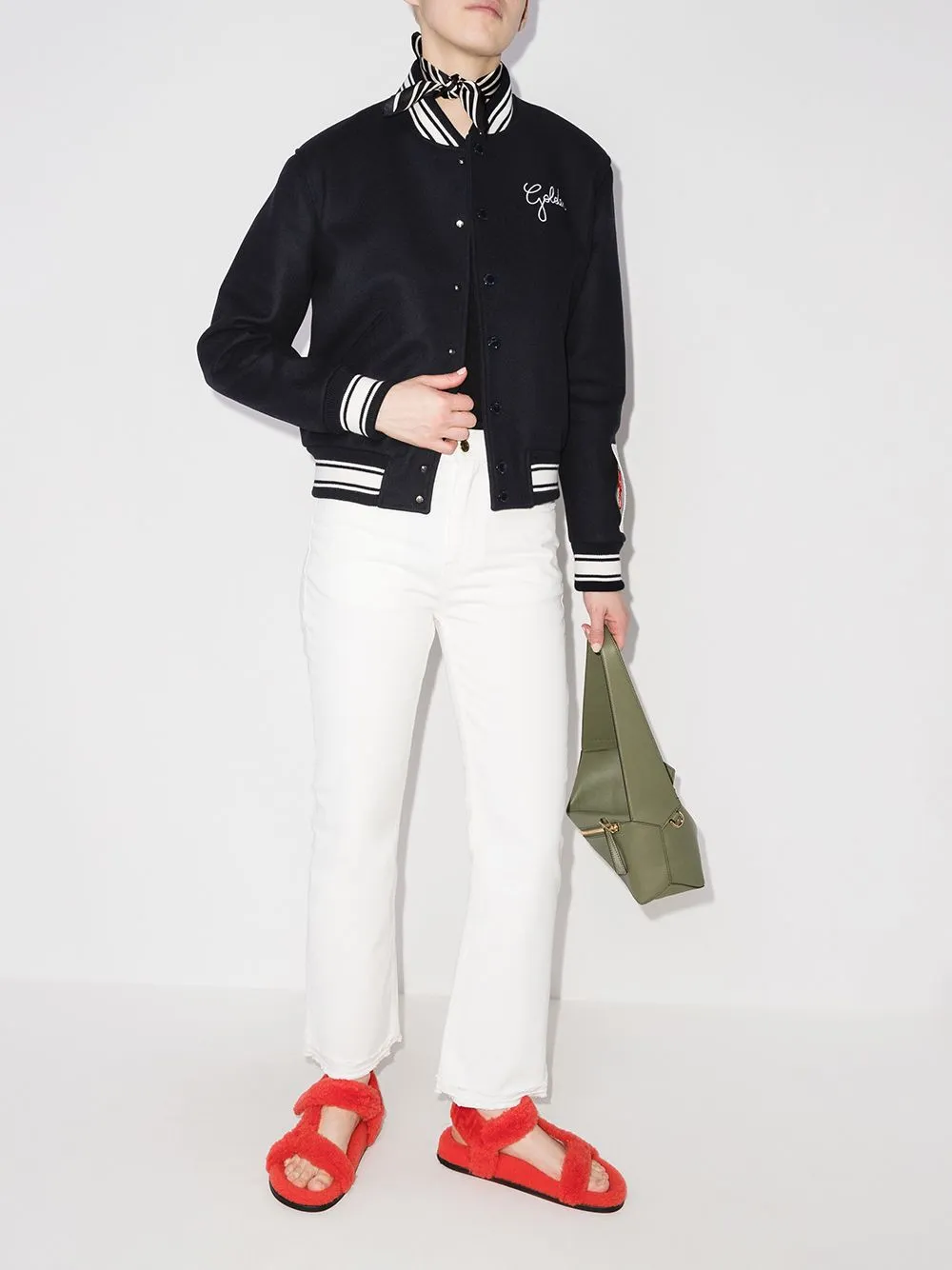 LOGO WOOL BOMBER JACKET sold by Lord & Taylor product image thumbnail 4