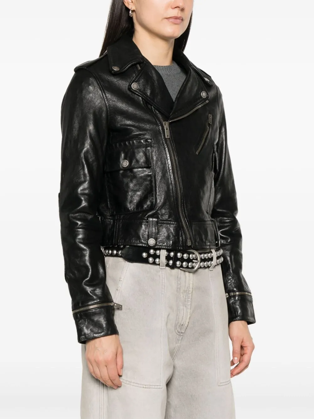 LEATHER JACKET sold by Lord & Taylor product image thumbnail 3